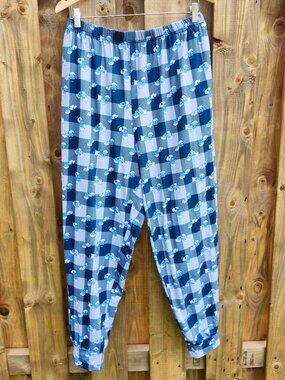 FUN The Smurfs Lounge Pants Size Large Women's Pajamas SLEEPY SMURF